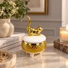 Joyero Decorativo Gato Dorado