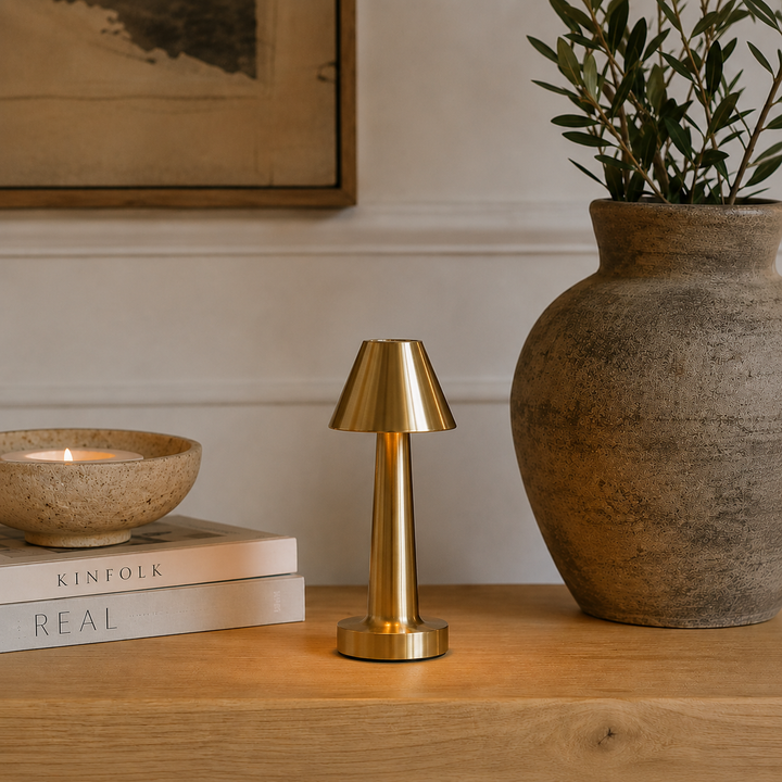Lampara led dorada CASONA DECO