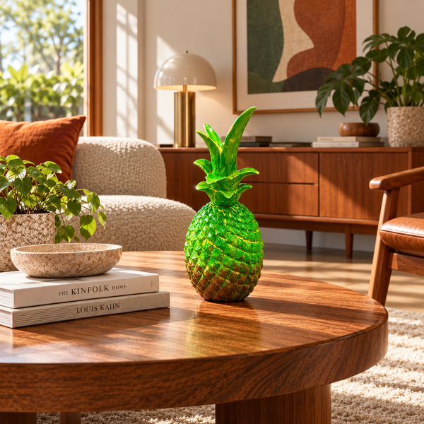 Piña decorativa verde L
