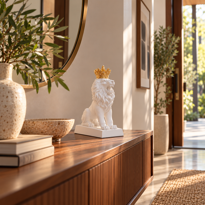 Rey Leon con base blanco CASONA DECO 