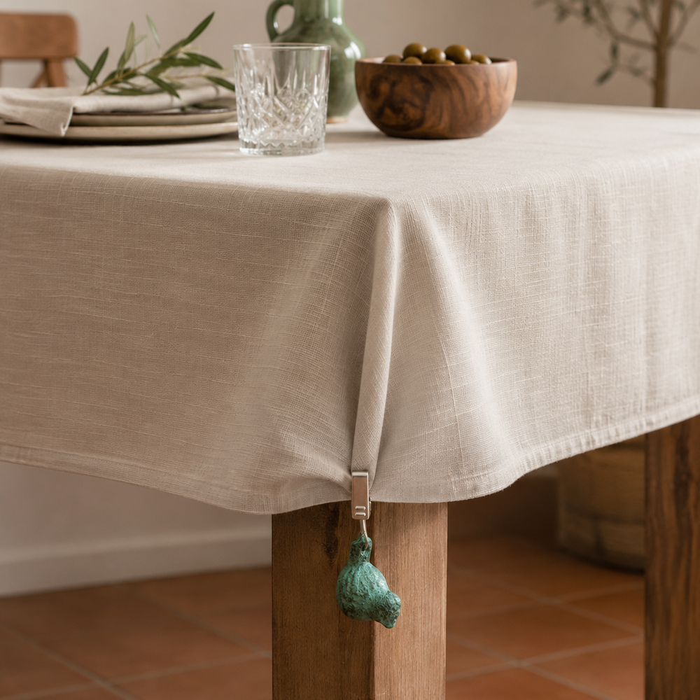 Sujeta mantel pajarito verde CASONA DECO
