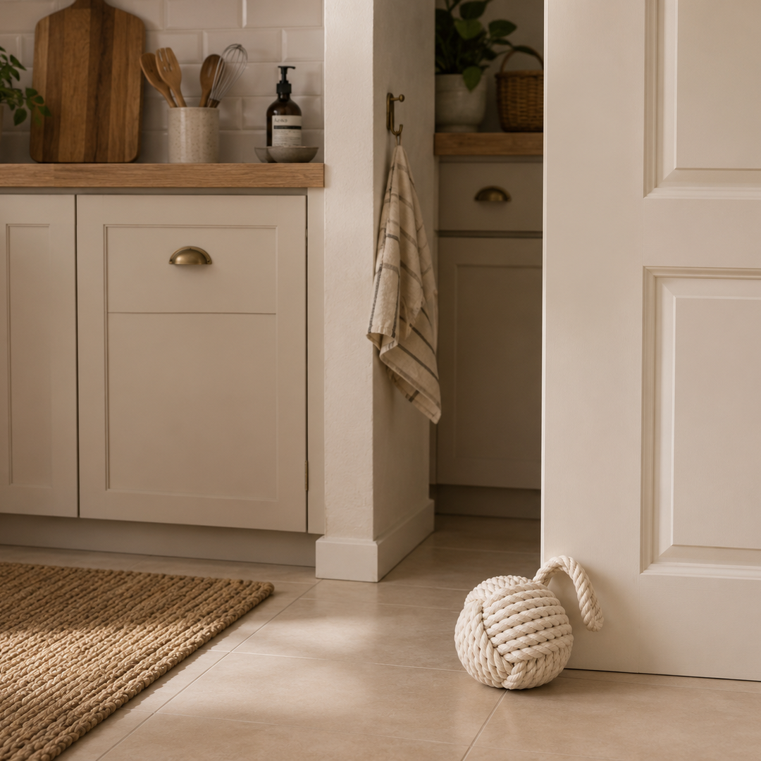 Tope de puerta cuerda trenzada beige CASONA DECO 