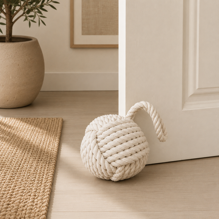 Tope de puerta cuerda trenzada beige CASONA DECO 