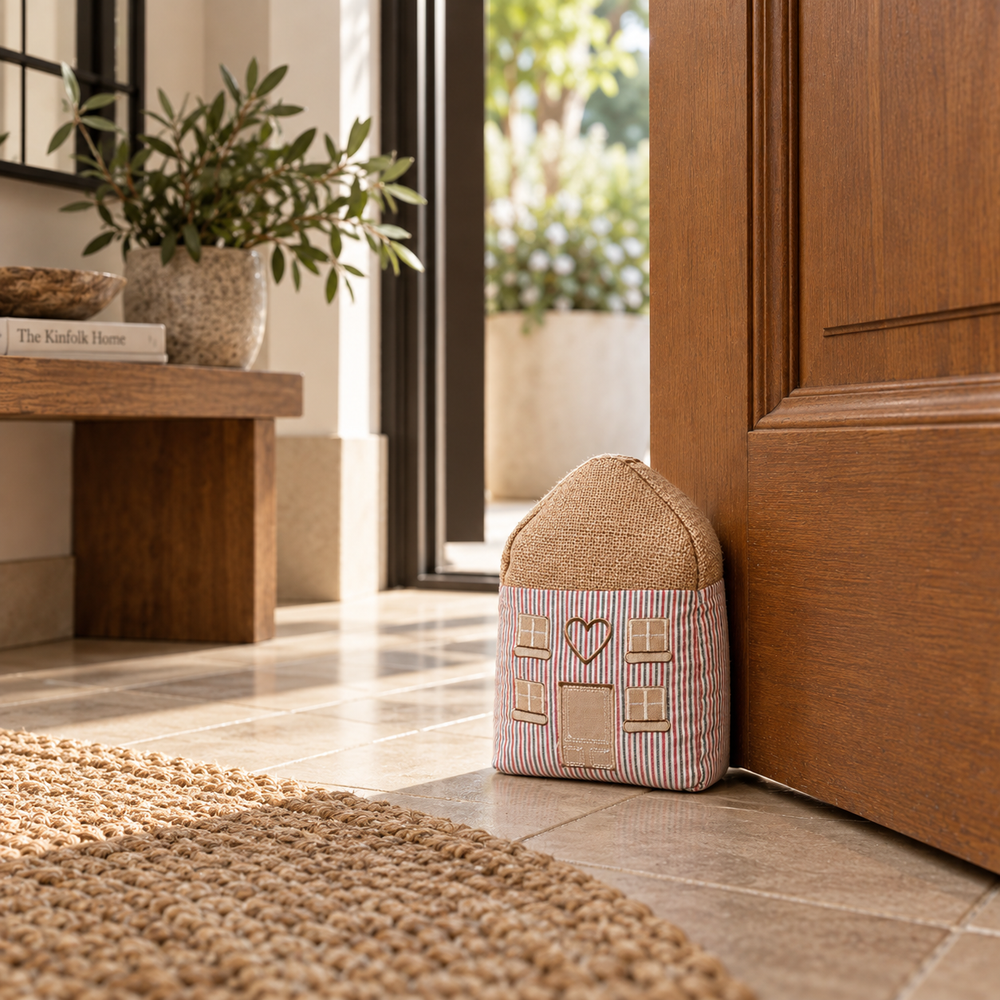 Tope de puerta en forma de casita de tela CASONA DECO