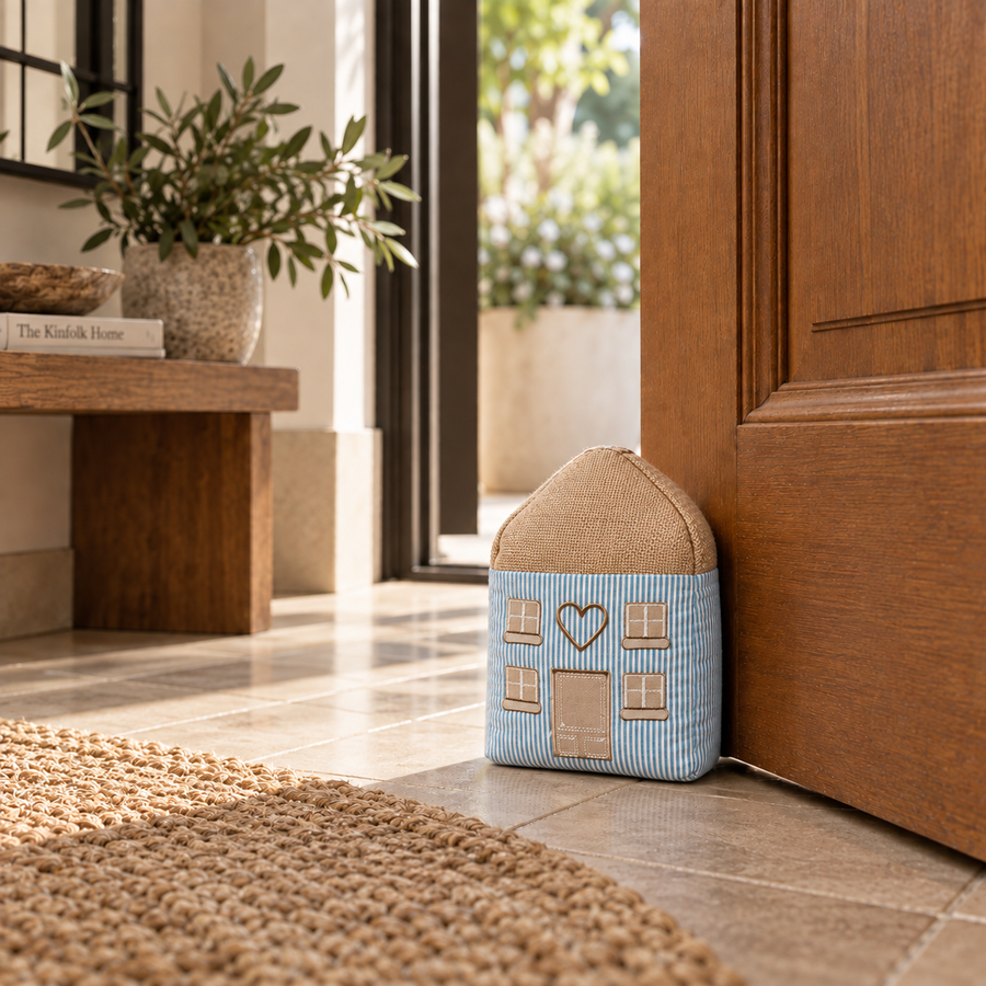 Tope de puerta en forma de casita de tela CASONA DECO