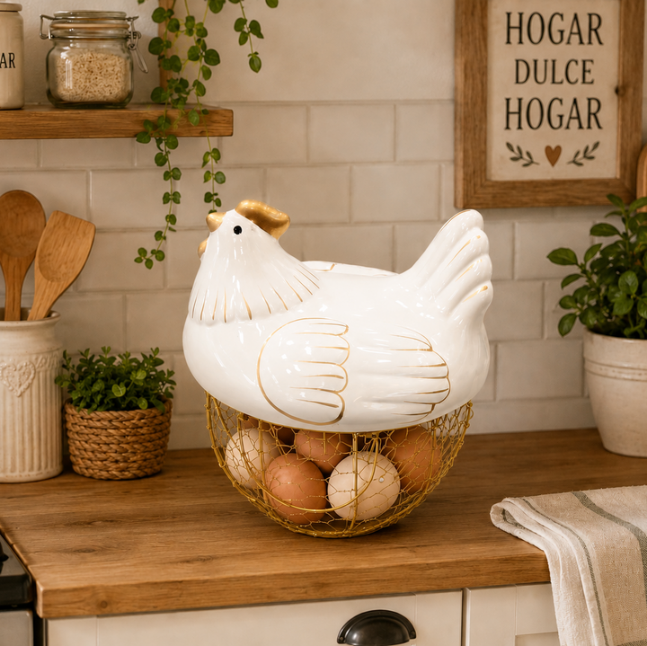 Organizador Gallina Huevera CASONA DECO