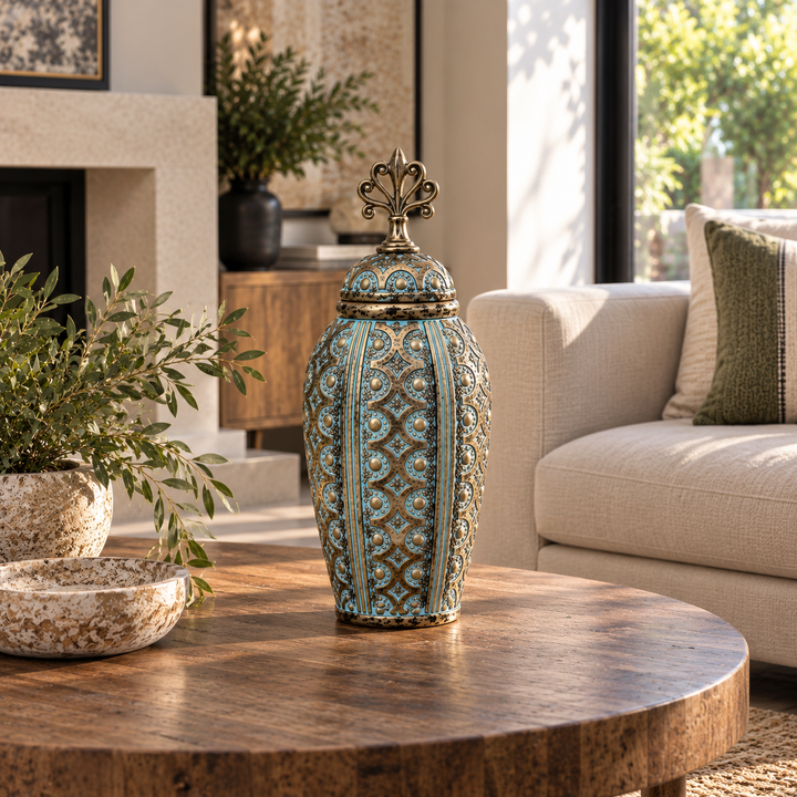Ánfora decorativa Flor CASONA DECO