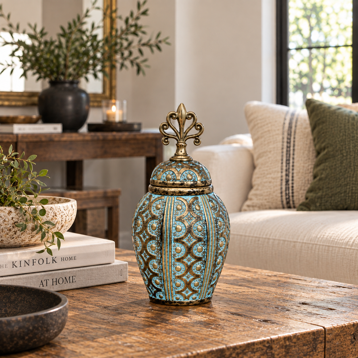 Ánfora decorativa Flor CASONA DECO