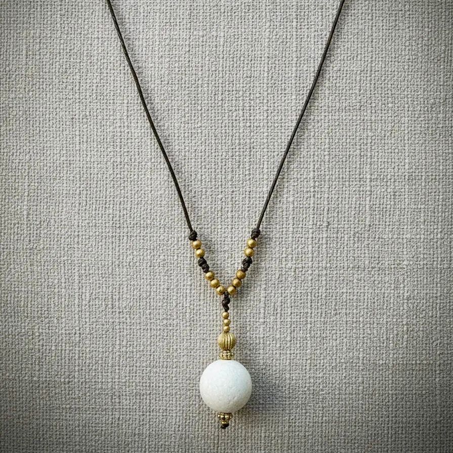 Collar Amed color blanco