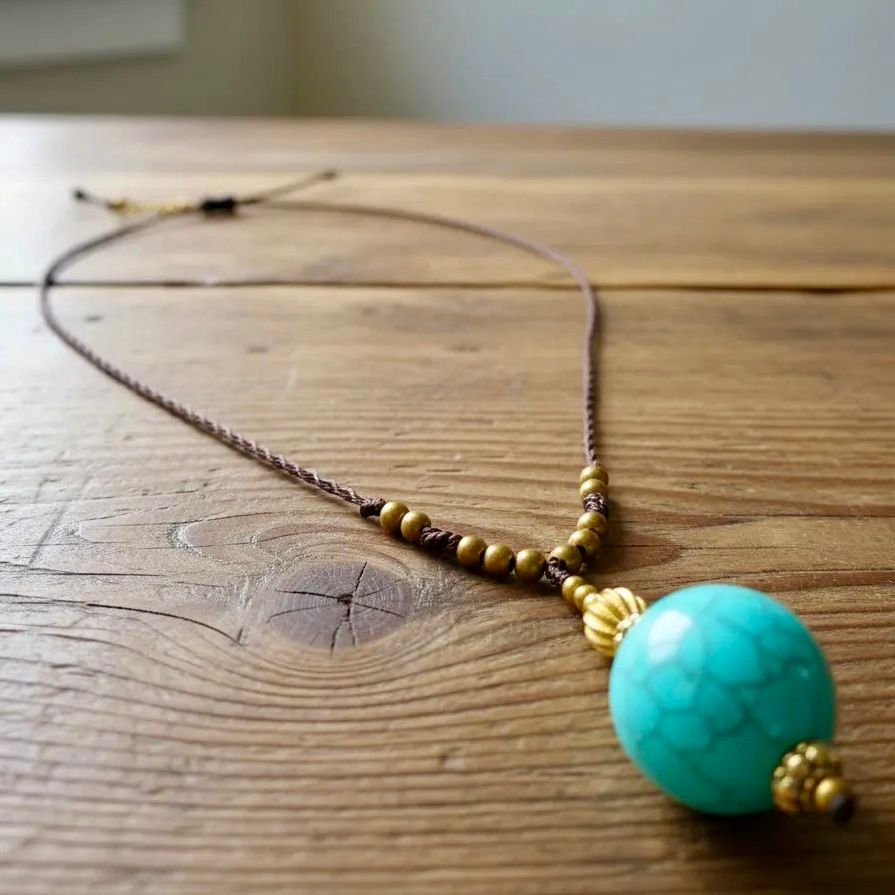 Collar Amed color turquesa