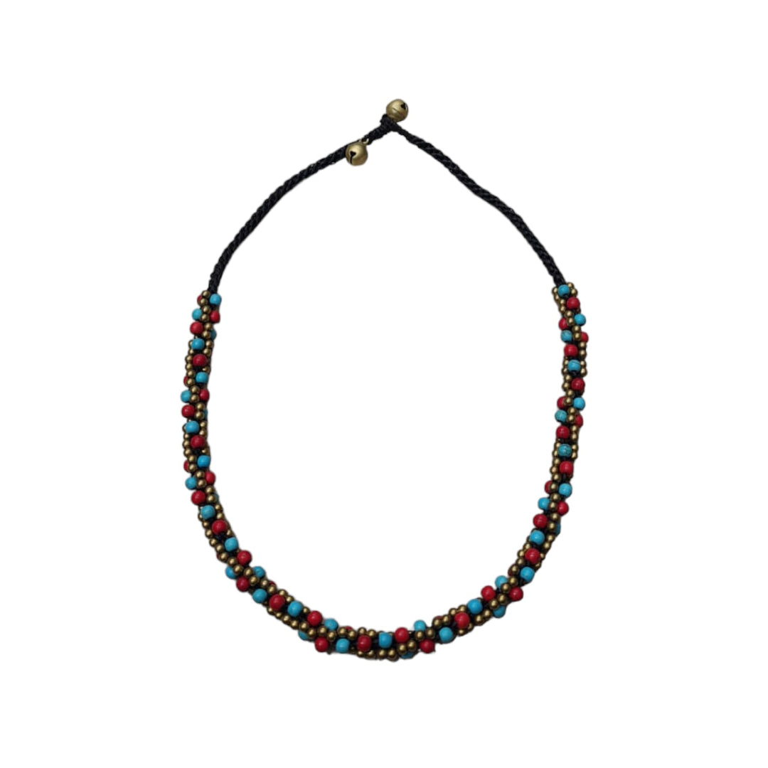 Collar Ibiza color turquesa coral