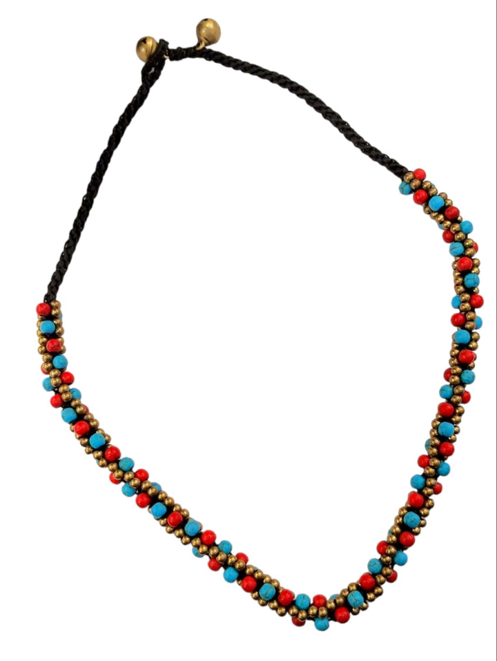 Collar Ibiza color turquesa coral