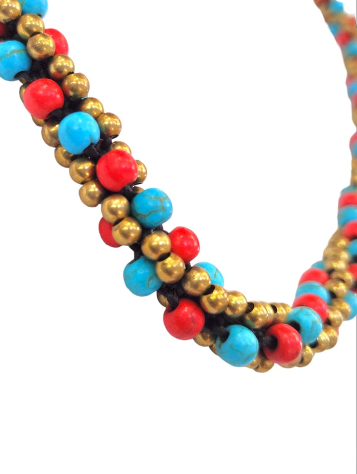 Collar Ibiza color turquesa coral