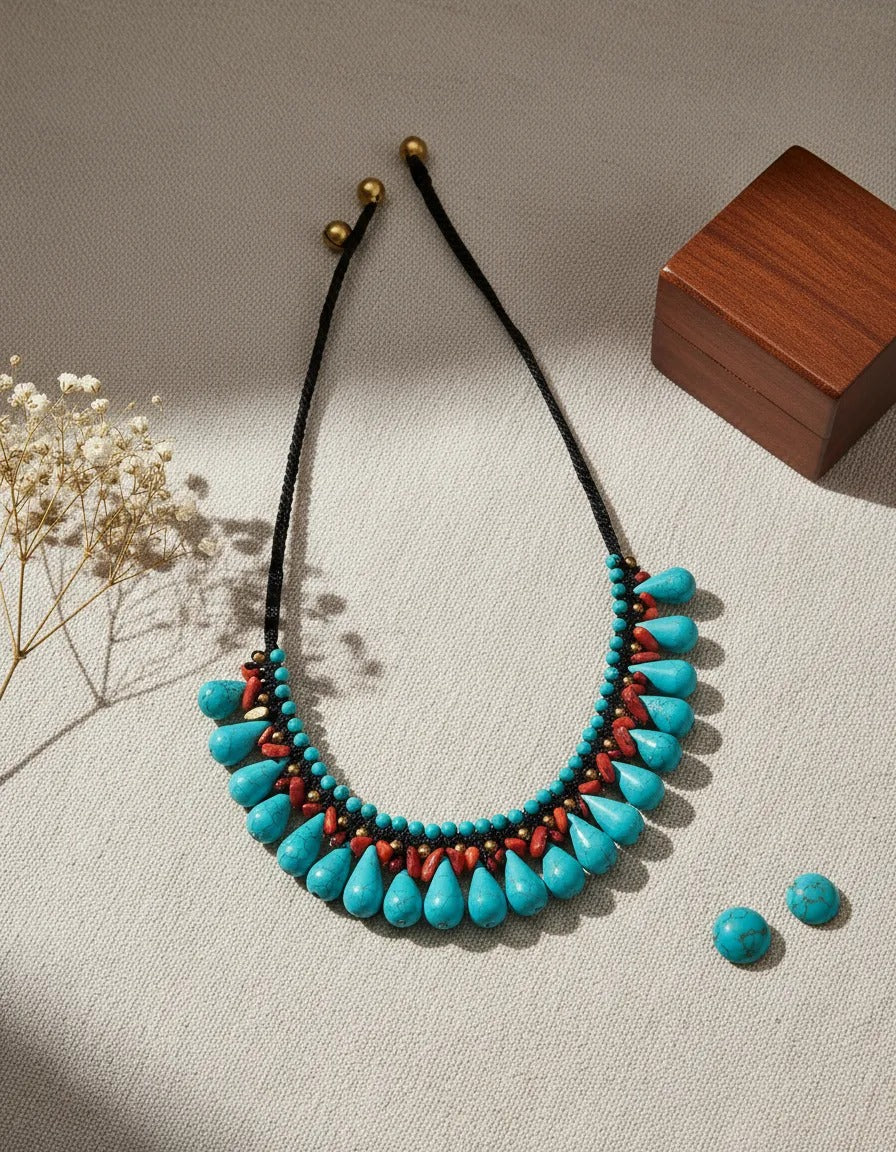 Collar  Lovina color turquesa