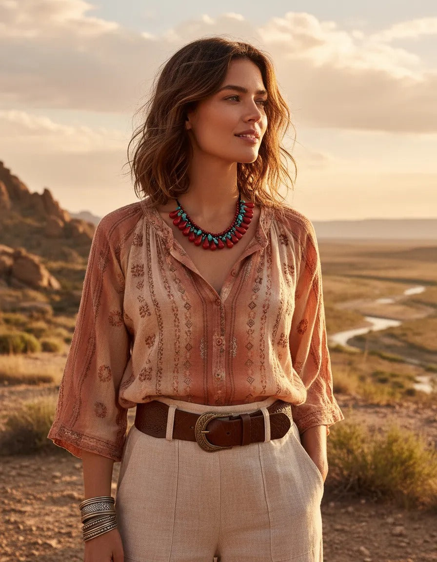 Collar  Lovina color coral