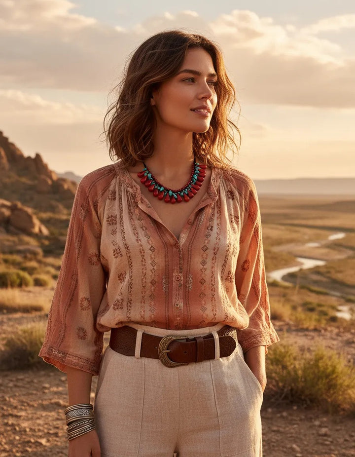 Collar  Lovina color coral