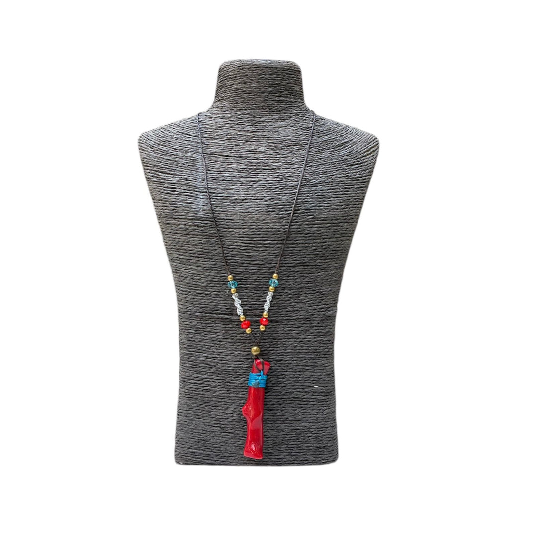 Collar Marari piedra roja