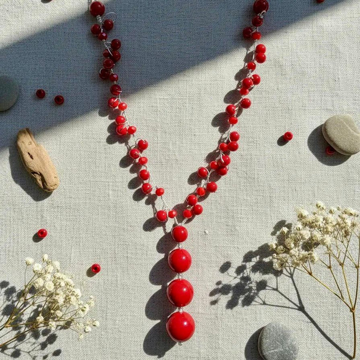 Collar Surin piedra roja