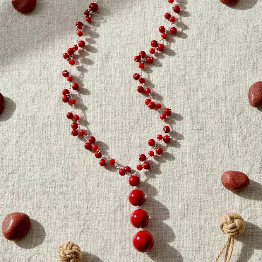 Collar Surin piedra roja