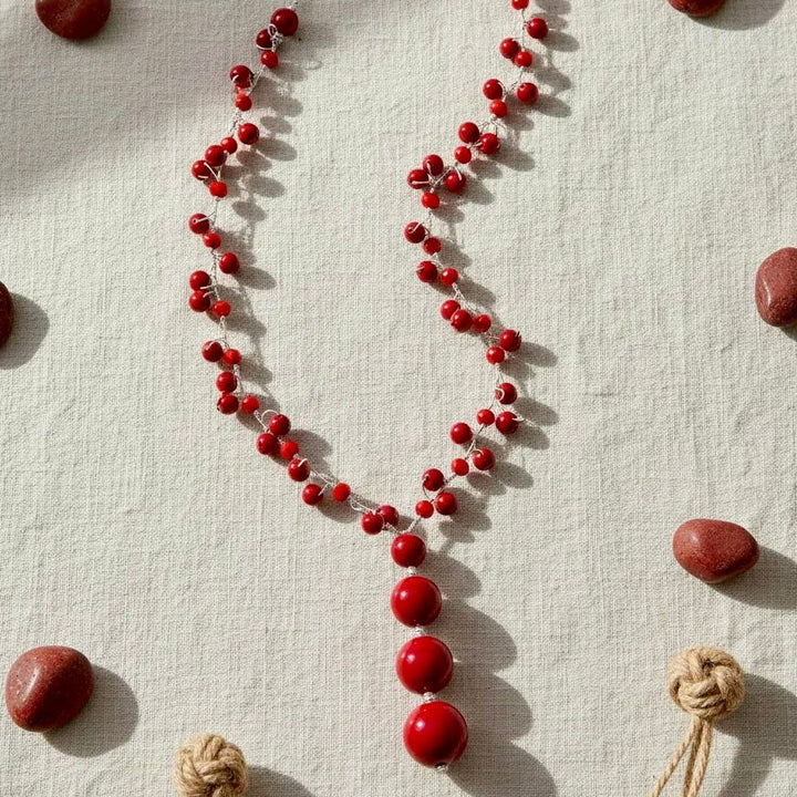 Collar Surin piedra roja