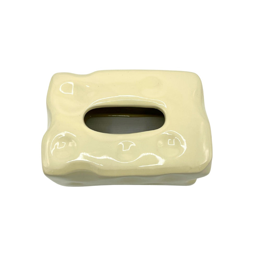 Caja para pañuelos beige