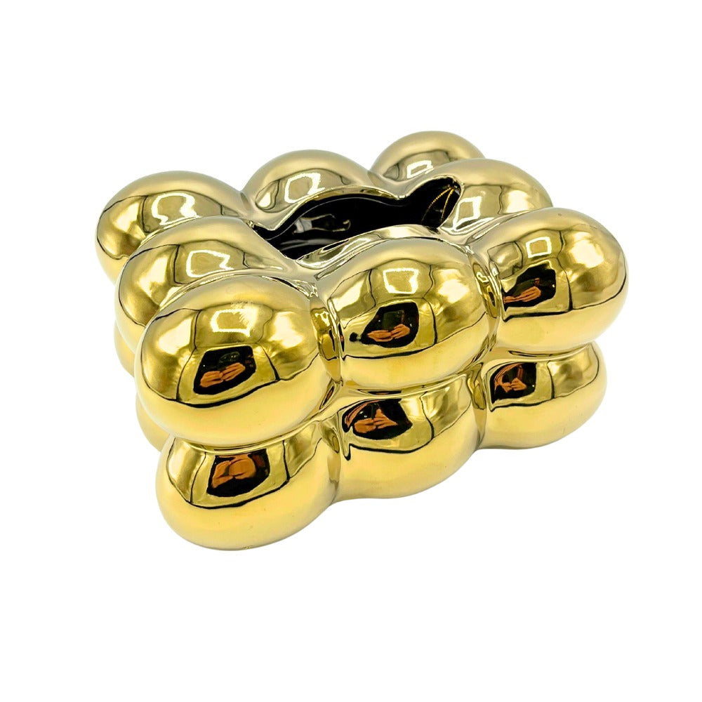 Caja para pañuelos color dorado