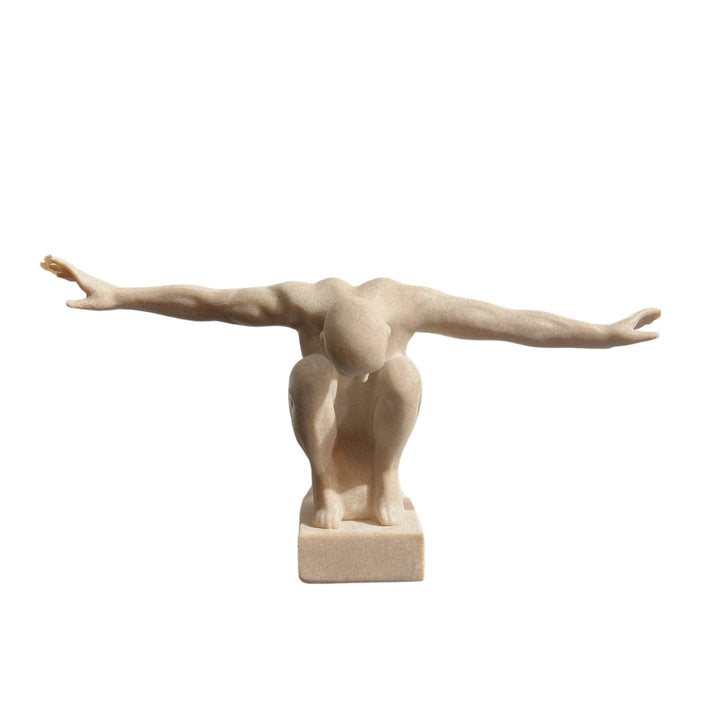 Escultura Nadador color Beige M