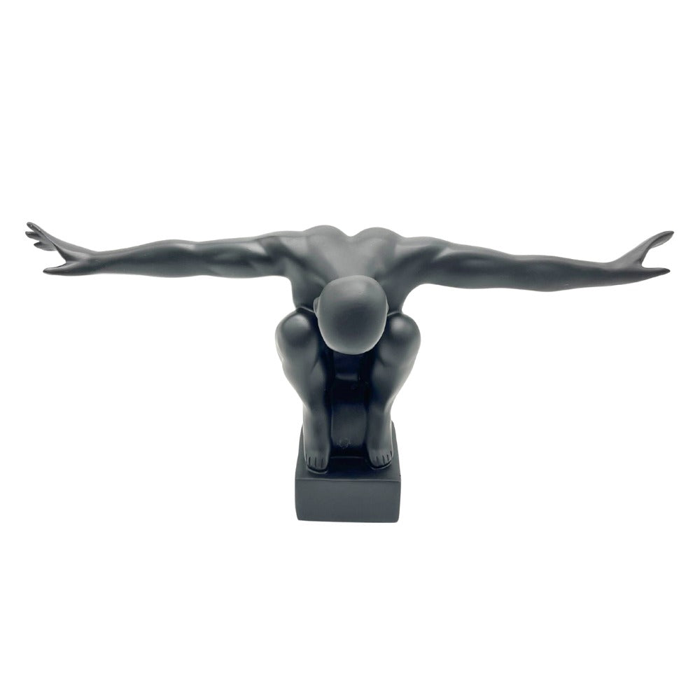 Escultura nadador negro