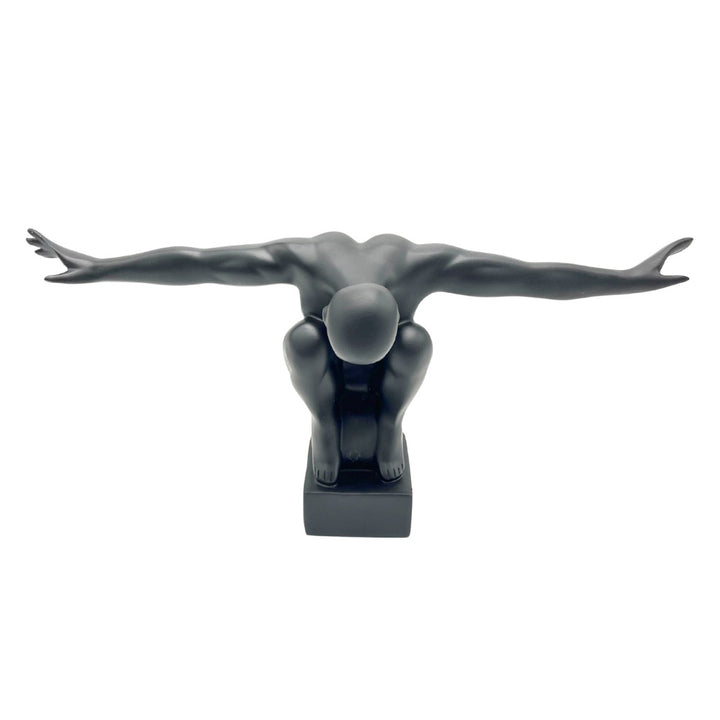 Escultura nadador negro