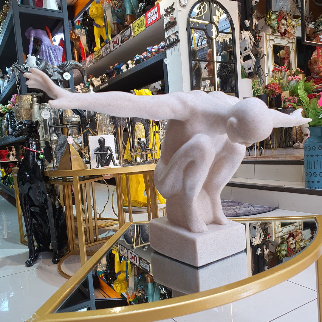 Escultura Nadador color Beige M