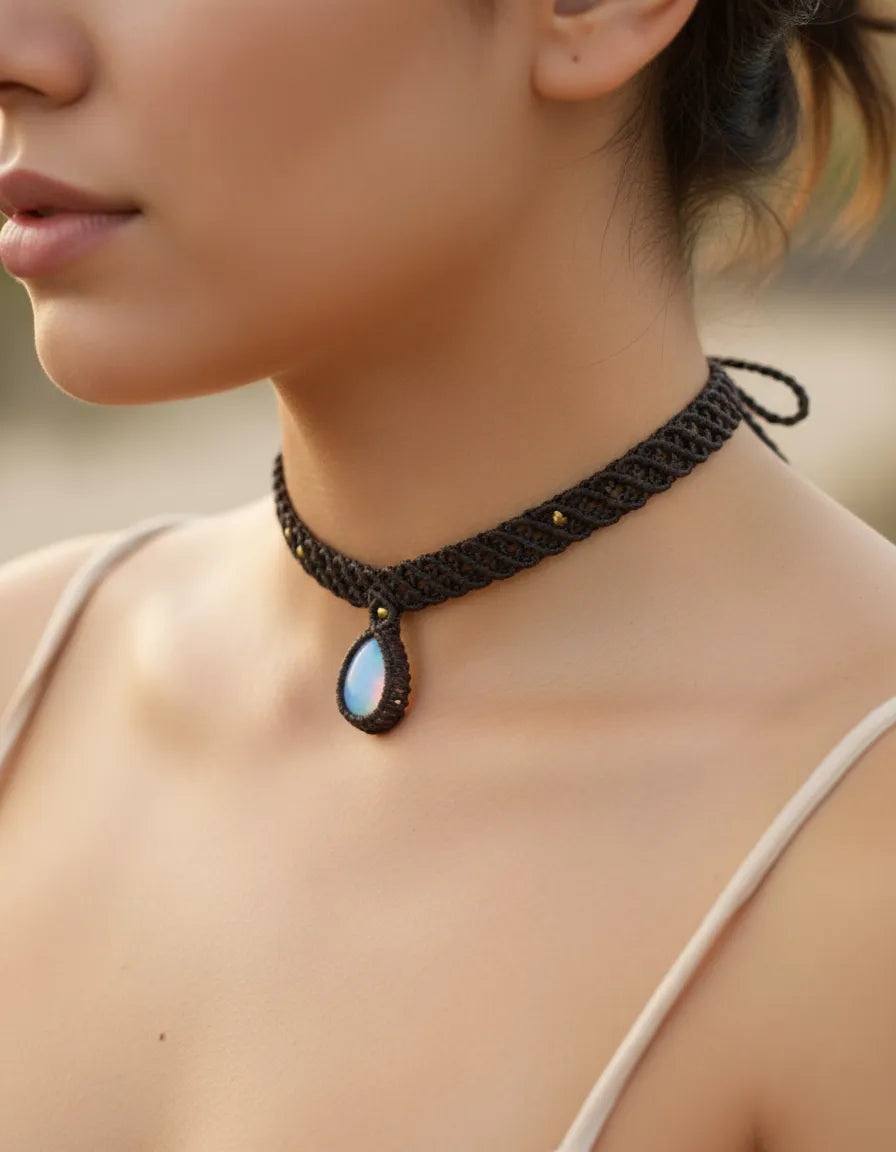 Collar Macramé Tejido