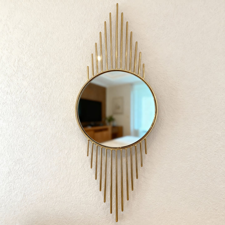 Espejo metálico L color dorado