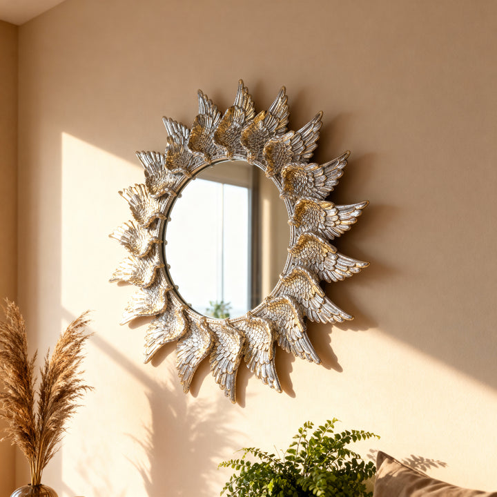 Espejo Alas color Plateado