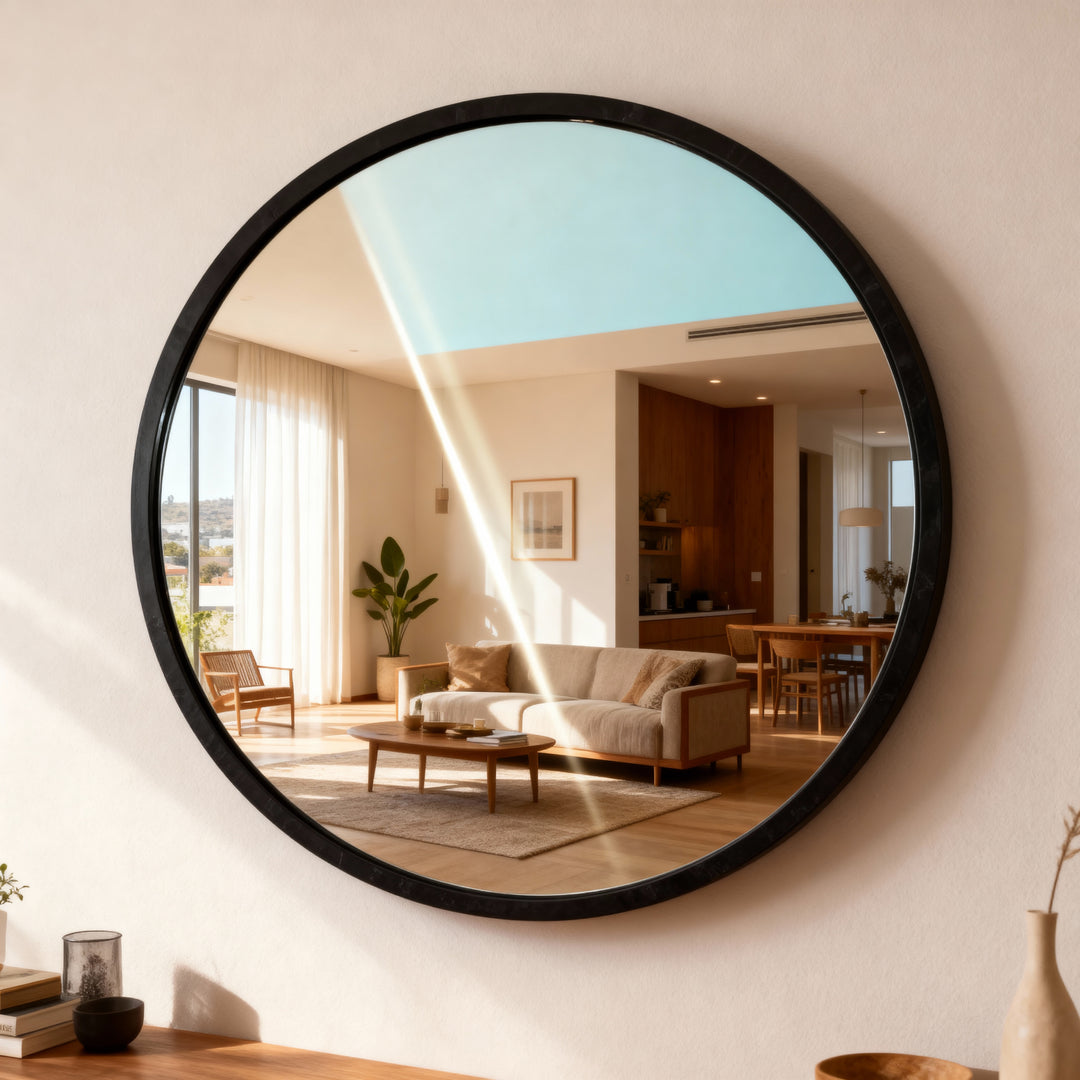 Espejo Redondo color Negro