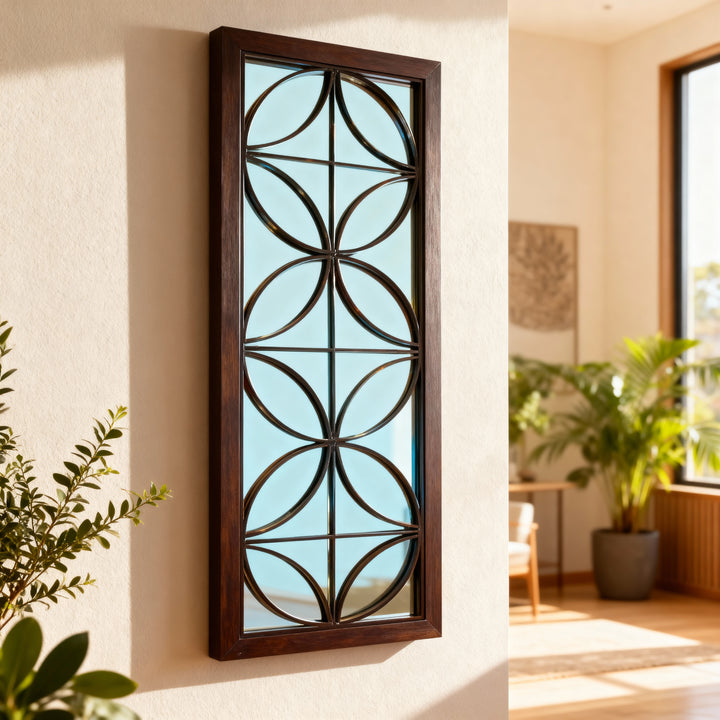 Espejo rectangular de madera