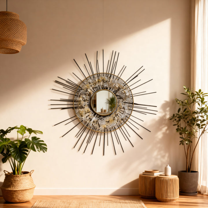 Espejo puntas color negro