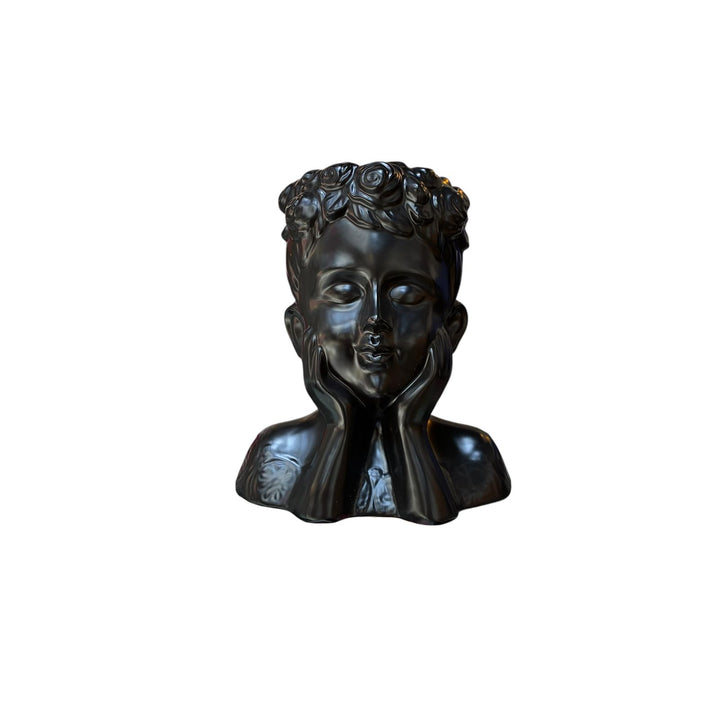 Florero decorativo negro