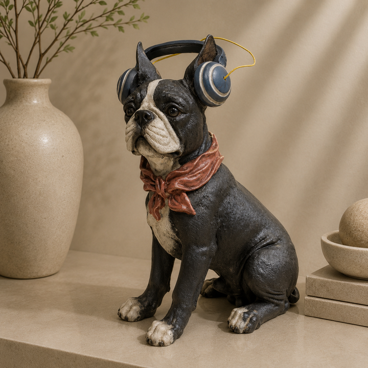 Perro Bulldog francés Con Audifonos