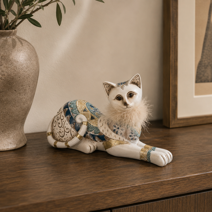Gato azul con blanco diseños