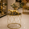Leopardo decorativo Geometrico Dorado M
