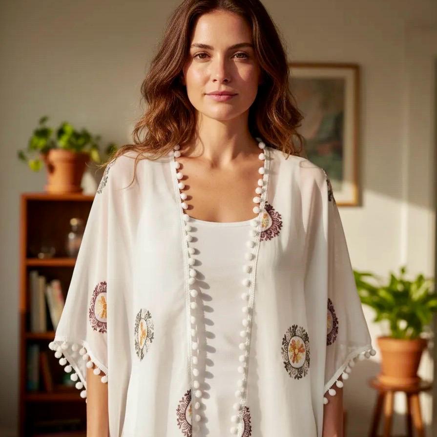 Kimono Serena color blanco