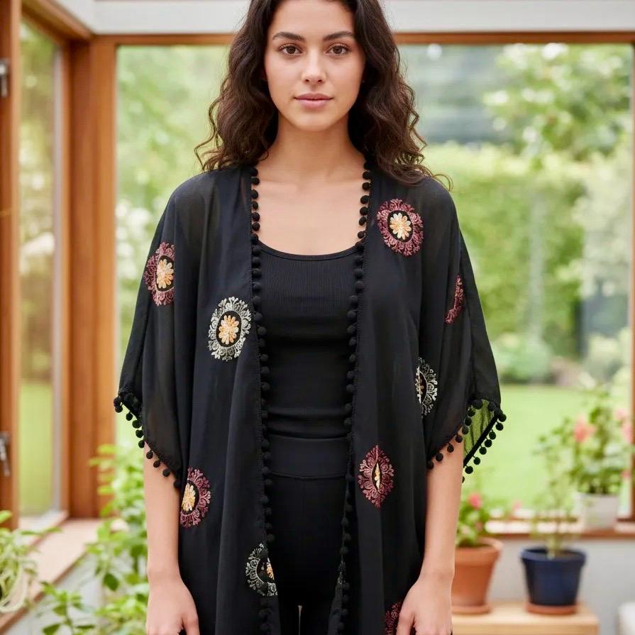 Kimono serena color negro