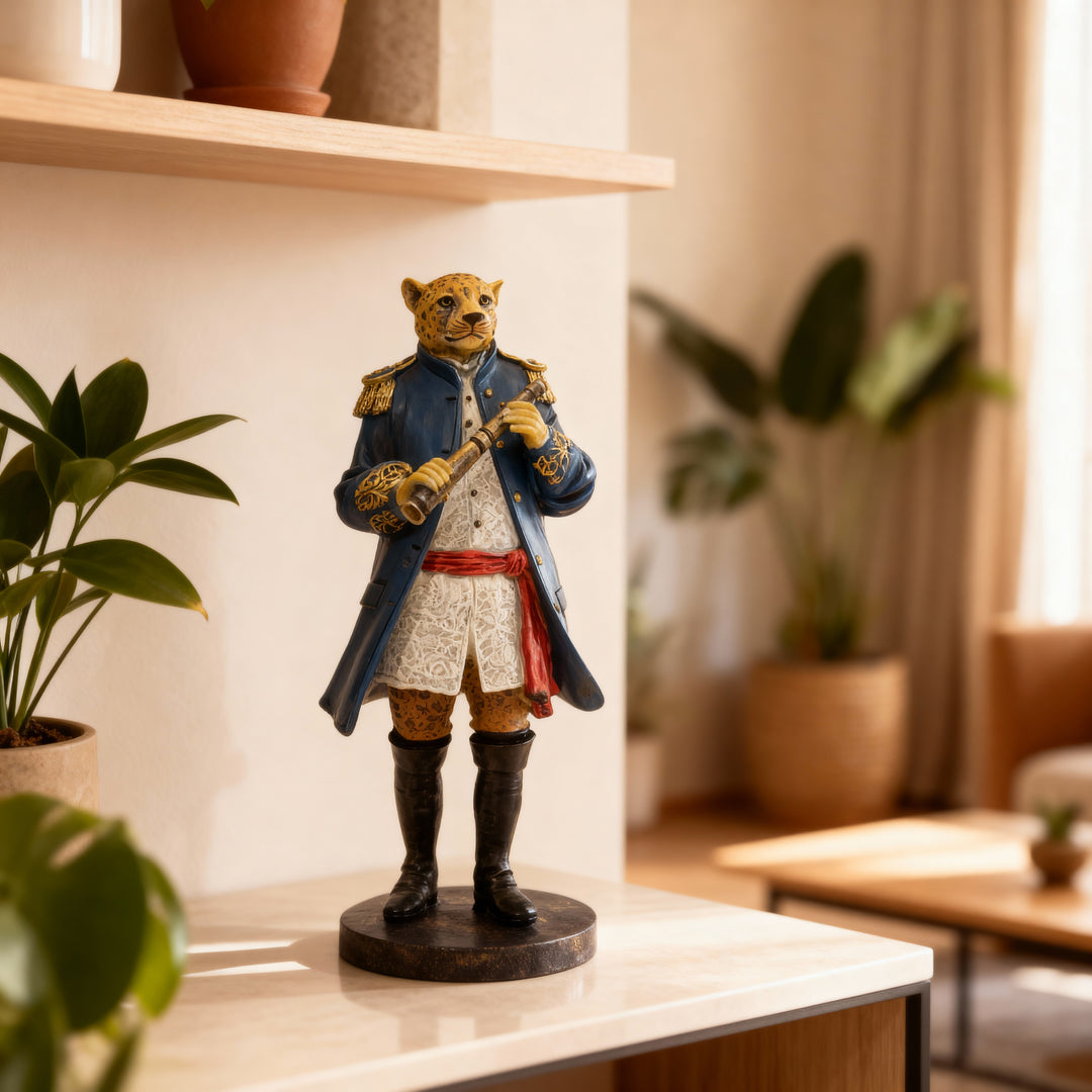 Leopardo con Telescopio