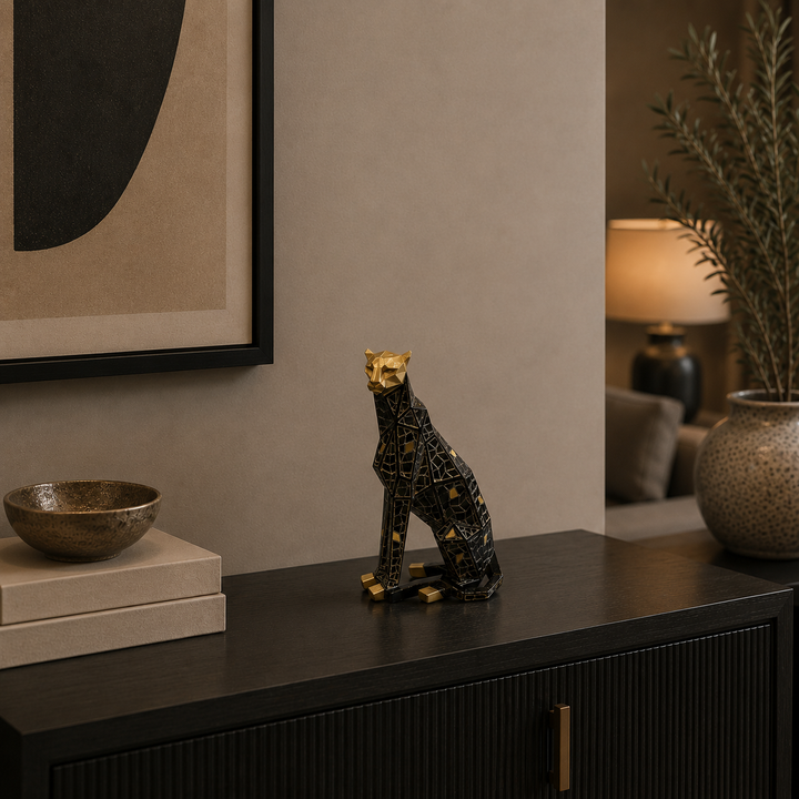 Leopardo color Negro con Dorado S