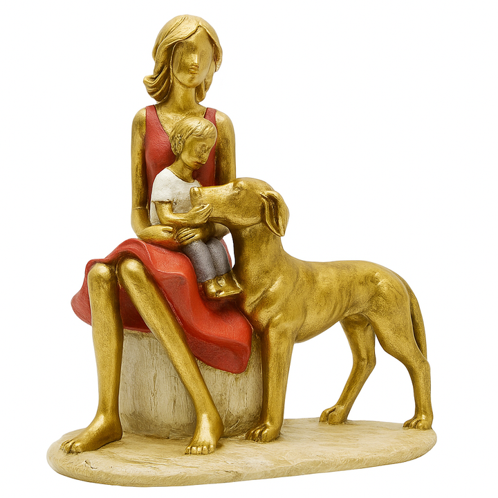 Mujer Hijo y Perro