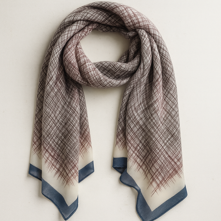 Pañuelo Trazos Burdeo