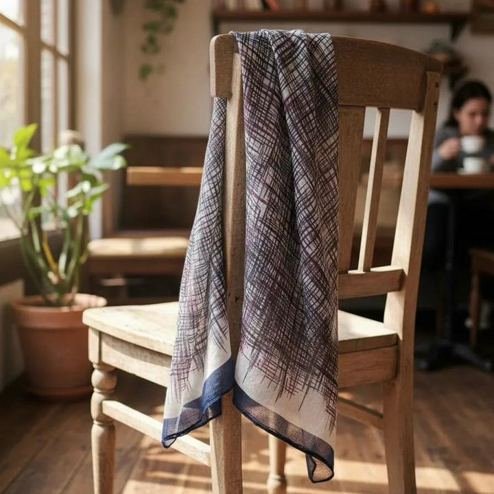 Pañuelo Trazos Burdeo