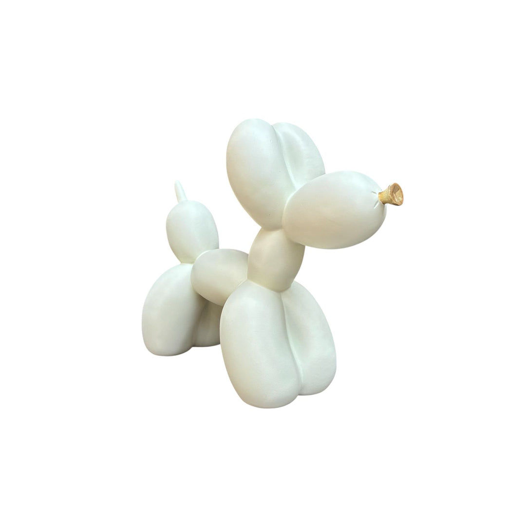 Perro Globo Beige Nudo Dorado