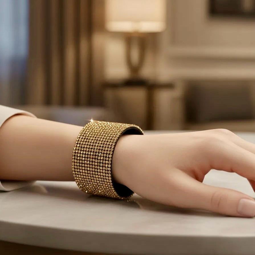 Pulsera Brillos dorada