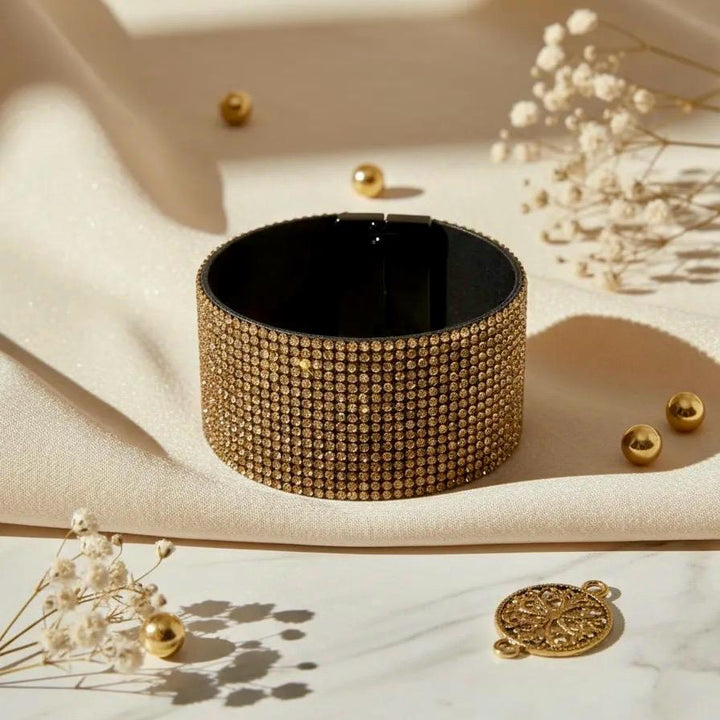 Pulsera Brillos dorada